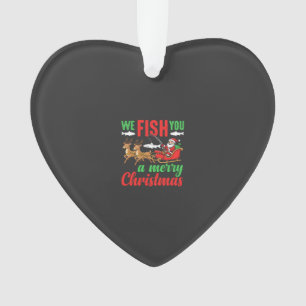 Ornamento Pesca de Natal Feliz Peixe Você