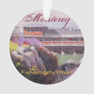Ornamento Pescadores de Monterey Wharf Scenic California Coa