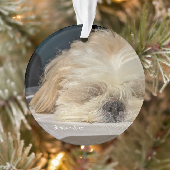 Ornamento Pet Dog Puppy Ornament Personalizado (Árvore)
