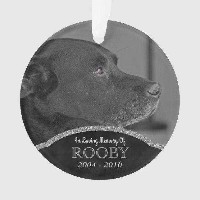 Ornamento Pet Memorial Foto Personalizada Natal (Frente)
