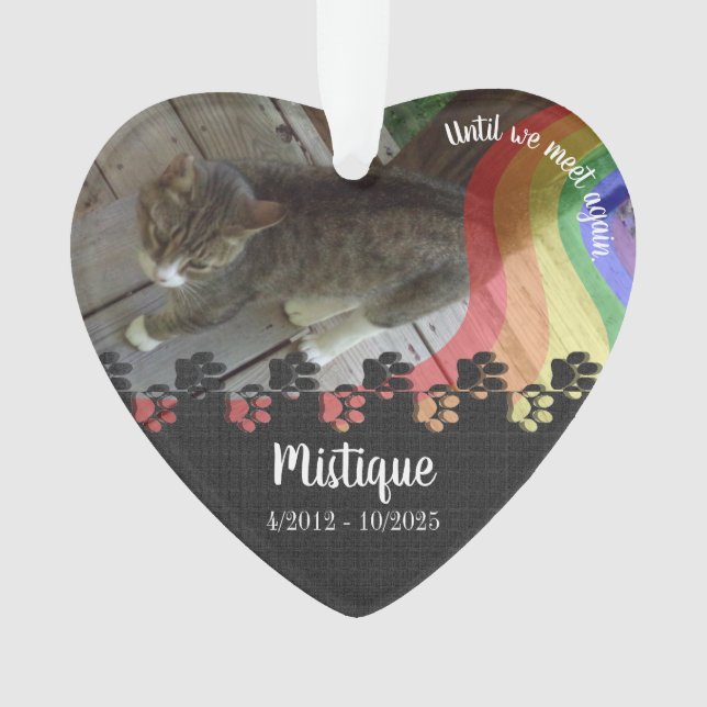 Ornamento Pet Memorial Lembrança Amada Keepsasak (Frente)