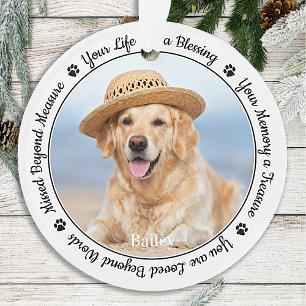 Ornamento Pet Memorial Pet Perde Keepsasasakotemfoto de cão