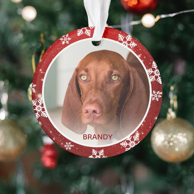 Ornamento Pet Personalizado Foto e Nome Festivo Natal (Criador carregado)