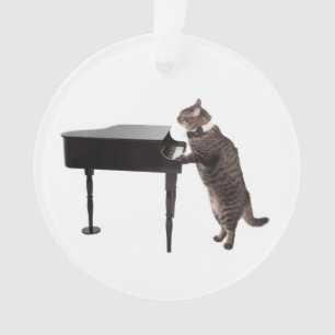Ornamento Piano de Reprodução de Gato