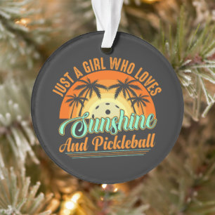 Ornamento pickleball mulheres sol
