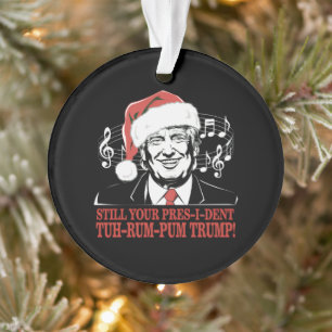 Ornamento Pijamas Engraçados do Presidente Trump Natal Feio