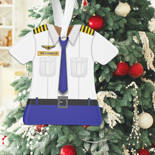 Ornamento Piloto de Companhia Aérea Personalizado Fofo