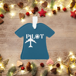 Ornamento Piloto Tipografia e avião militar, minimalista