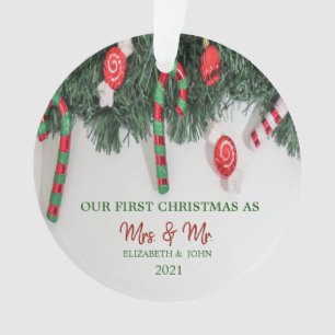 Ornamento Pine Tree Branches Candy, Nosso Primeiro Natal