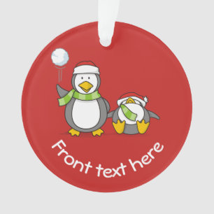 Ornamento Pinguins de neve de Natal
