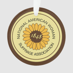 Ornamento pino comemorativo NAWSA do girassol do suffragette