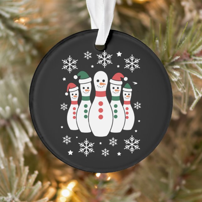 Ornamento Pinós de Boliche de Natal Boneco de Neve Gorro do  (Árvore)