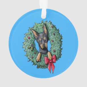 Ornamento Pinscher Miniatura de Natal