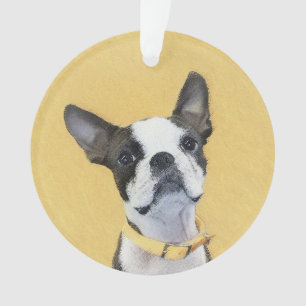 Ornamento Pintura de Boston Terrier - Arte de Cachorro Origi