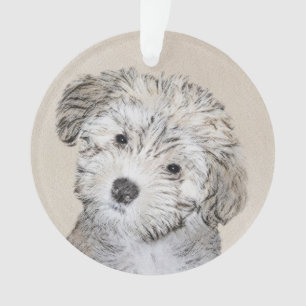 Ornamento Pintura De Cachorro Em Havanês - Arte De Cão Ori