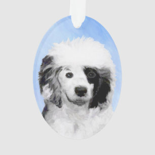 Ornamento Pintura de Cachorro Português - Arte Original de C