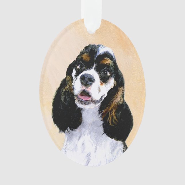 Ornamento Pintura De Cocker Spaniel (Participante) - Arte De (Frente)