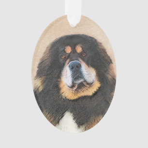 Ornamento Pintura de Mastiff Tibetano - Arte de Cachorro Ori
