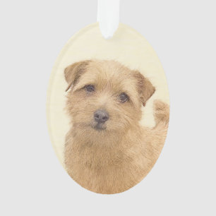 Ornamento Pintura de Norfolk Terrier - Arte de Cachorro Orig