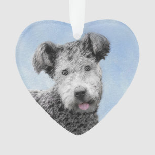 Ornamento Pintura De Pumi - Arte De Cão Original Bonita