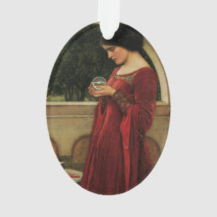 Ornamento Pintura de Waterhouse da Mulher Cristal Ball
