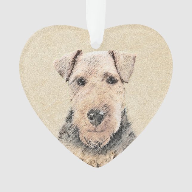 Ornamento Pintura de Welsh Terrier - Arte de Cachorro Origin (Frente)