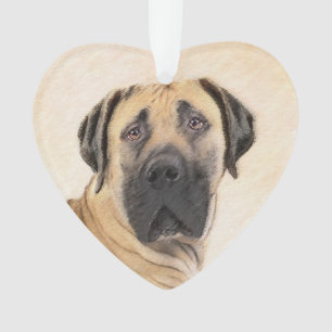 Ornamento Pintura em Boerboel - Arte Cachorra Original