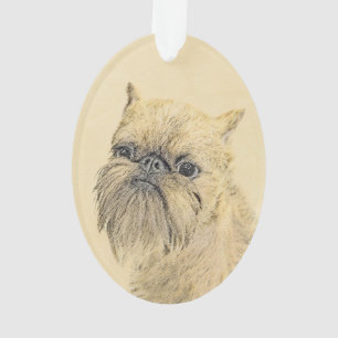 Ornamento Pintura em Bruxelas Griffon - Arte Cachorra Origin