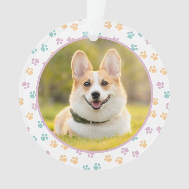 Ornamento Pintura em Cute Imprime Foto Personalizada Pet De  (Frente)