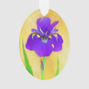 Ornamento Pintura em Íris com pérola - Cão original branco A