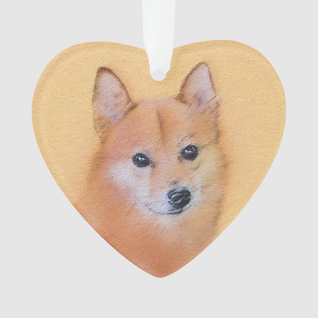 Ornamento Pintura em Spitz Finlandês - Arte Cachorosa Origin (Frente)