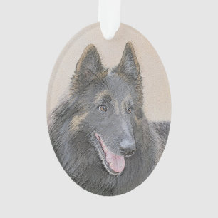 Ornamento Pintura em Tervuren Belga - Arte Cachorra Original