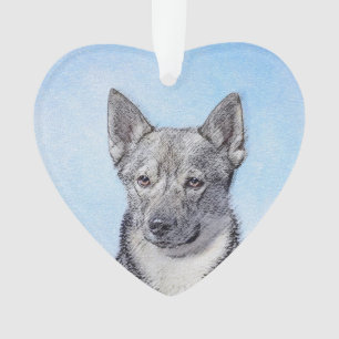 Ornamento Pintura em Vallhund, na Suécia - Arte Cachorro Or