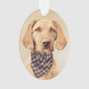 Ornamento Pintura em Vizsla com Cabelo Frio - Arte Cachorra 