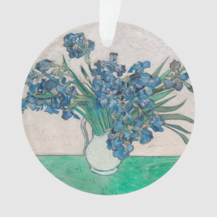 Ornamento Pintura Impressionista Vaso de Íris de Van Gogh