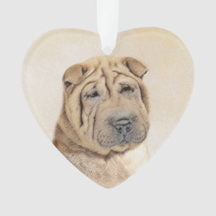 Ornamento Pintura Shar Pei - Arte Cachorra Original