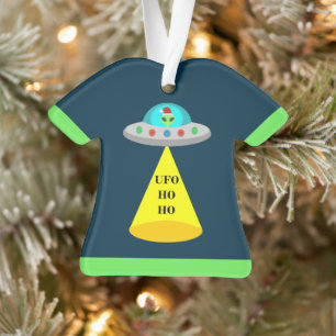 Ornamento Pires voadoras de Alienígena de Ho Ho de Natal