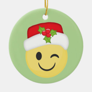 Ornamento pisc bonito do feriado de Emoji do Natal