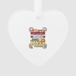 Ornamento Pizza de Filme de Terror Halloween Abóbora Crânio