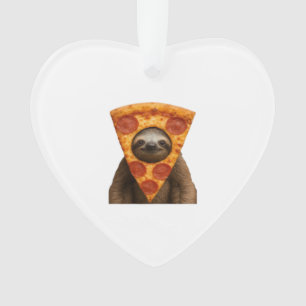 Ornamento Pizza de preguiça meme engraçado estranho brincade