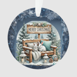 Ornamento Placas de papel de paisagem de natais vintages exc