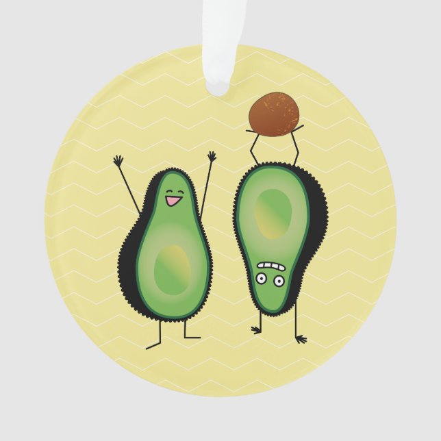 Ornamento Poço engraçado do verde do handstand dos aplausos (Frente)