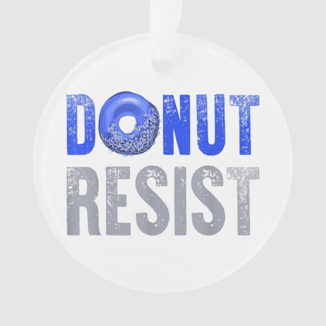 Ornamento Policial Shirt Thirt Blue Line Rosquinha Resist J (Frente)