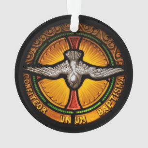 Ornamento Pomba do vitral