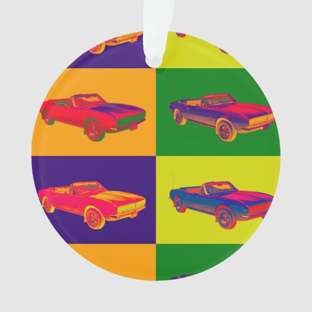 Ornamento Pop art 1967 do Convertible de Chevy Camaro RS (Frente)