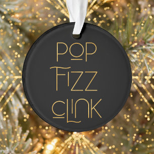 Ornamento Pop Fizz Clink Elegante Tipografia Foto