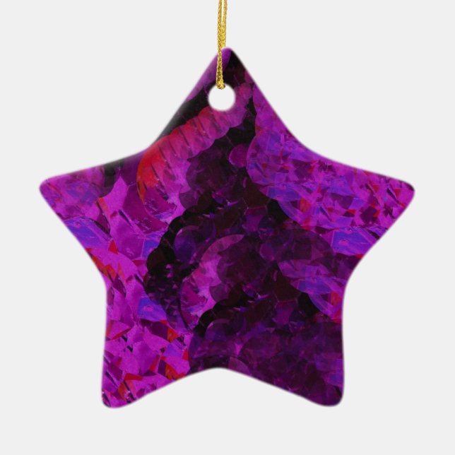 Ornamento por Estrela de Pleaser Roxo (Frente)