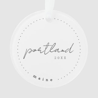 Ornamento Portland, Maine ME Viagem Estados Unidos Simples