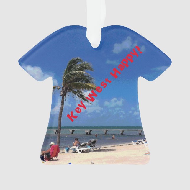 Ornamento Praia com Palm de Coconut (Frente)