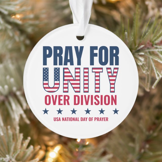 Ornamento PRAY FOR UNITY National Day Prayer Custom (Árvore)